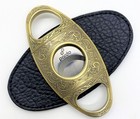 Pardo Cigar Gold Cutter - Engraved Stainless Steel  Straight Cut  Double Blade