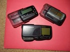 3 Motorola Flex Ameritech Pager Vintage Tested   Powers On  Keeps Time And Date