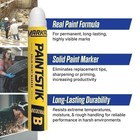 Markal  b  White Solid Paint Stick Marker Tire Crayon Pack Of 12