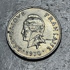 New Caledonia  france           Twenty  20  Francs Coin 1970