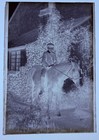 Edwardian Boy On Pony Antique Glass Plate Photo Negative C1907 Gp47