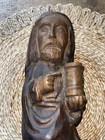 Vintage Hand Carved Wood Primitive Folk Art Statue Moses W 10 Commandments 13   