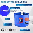 Upgraded Blue 5 Gallon Metal Drum Heater With Twist Temperature Control  120v   