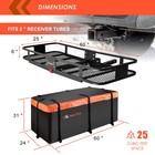 Extra Large Size Folding Hitch Mount Cargo Carrier Basket 60  X 25  X 6 