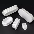Oval Plastic Blanking End Cap Caps Tube Pipe Inserts Plug Bung Steel Leg Black