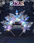  Light Up Snowflake Headband Christmas Headpiece Led Xmas Holiday Hair 