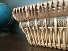 Beautiful Vintage Wicker Woven Rectangle Straw Serving 5    X 14    X 18    Boho Decor