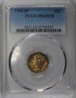 1941-d Mercury Dime Pcgs Ms-65 Fb  toned   with Video  