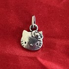 W loop Petite Hello Kitty Cat Head Silver Tibetan Tiny Charm Bracelet Necklaces