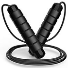Jump Rope  Tangle-free Rapid Speed Jumping Rope Cable With Ball Bearings Black