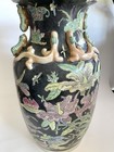 Beautiful Vtg Chinese Porcelain Vase 15   x7    Lotus And Garden Design Collectible