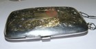 Antique Sterling Silver Compact  Coin Purse On A Chain