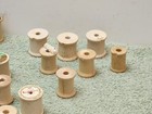 Lot Of 36 Vintage Empty Wood Old Wooden Thread Spools