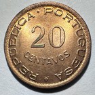 1948 Angola 20 Centavos  Unc bu Rd
