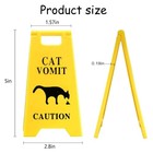Dog And Cat Vomit Caution Sign 3pcs 5 5in-3pack  Yellow-c 