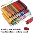 12 Pcs Sealing Wax Sticks With Wicks For Wax Seal Stamps Envelopes Letters