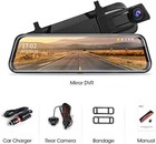 Upgraded 10   Rear View Mirror Camera Mirror Dash Cam Front And Rear 1080p Backu