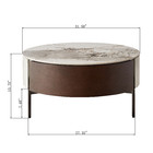 Modern Round Coffee Table Center Cocktail Table W  Drawer For Living Room