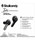 Skullcandy Indy True Wireless Bluetooth Earbuds  S2ssw-m003 - Black