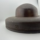 Vintage antique Wooden Millinery Hat Mold Block Form Crown Brim Primitive