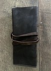 Komalc Genuine Leather Pen Case   Pencil Holder     Artisan Leather Stationery 