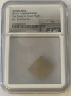 Wright Bros-flown Airplane Fabric-1st Coast To Coast Flight-ex Smithsonian Cag