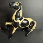 Hartland Plastics Semi Rearing Mustang Black White Pinto Horse Vintage