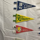 Vintage 60 s 70 s Set Of 13 Nfl Football Mini Pennant 9  X 4  Felt Banner Flag