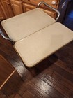Vintage Mid Century Modern Retro Metal Rolling Bar Serving Cart Folding Wings