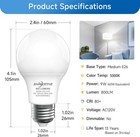 6 Pack A19 Led Light Bulb 9w Equivalent 60w E26 Base 800lm 5000k Daylight White