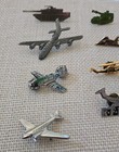 Lot Of 14 Vintage          Usa Aircraft  Tanks  Ships  More  Lapel Pins 