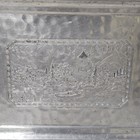 Vintage Cromwell Hand Wrought Hammered Aluminum Tray Embossed Dutch Village