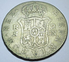 1805 Spanish Silver 2 Reales Genuine Antique Colonial 1800s Pirate Treasure Coin