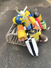 A Lot Of 13 Vintage Maine Lobster Trap Buoys