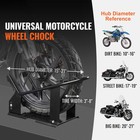 Motorcycle Removable Wheel Tire Chock Nest Cradle Adjustable Universal