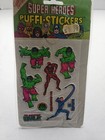 1979 Marvel Super Heroes 3d Vinyl Puffy Stickers Hulk Daredevil Nos
