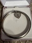 Nib Baby Blessings 2 Inch Silver Colored Bracelet With A Cross Charm