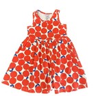 Hanna Andersson Orange Dress   Flowered Pants Girls 100  4us Pink Orange
