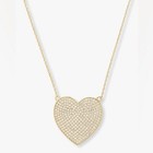Melinda Maria Xl You Have My Whole Heart Pav   Necklace 18  Gold  - New        Firm