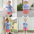 Bonangber Toddler Baby Boy Summer Clothes 18-24 Months D-blue 4th Of July