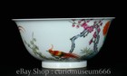 7 3  Qing Xuantong Marked Enamel Porcelain Flower Birds Pattern Bowl