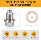 2pcs M14x1 5 Car Universal Engine Magnetic Oil Drain Plug Screw Nut Bolt Sumps