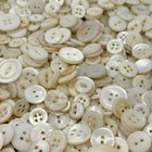 2  Lbs Mop Buttons Oyster Shell Pearl Dimi - Large Craft Lot No Threads Clean