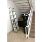 16 Ft  Aluminum 3 Section Compact Extension Ladder With 225 Lb  Load Capacity Ty