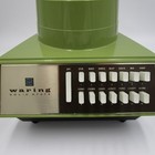 Vtg Olive Avocado Green Waring 14 Speed Blender 11-299 With Ribbed Glass Pitcher