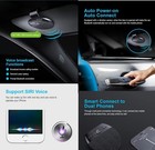 Bluetooth Car Speakerphone Handsfree Kit Bt 5 0 Visor Clip Mic Wireless