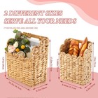 2 Set Wicker Hanging Storage Baskets  Handwoven Scalloped Wall Basket Hanging   