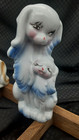 Lot 3 Vintage Long Neck Cat Kitty Mcm Kitsch   Blue Dog   Puppy Long Lashes