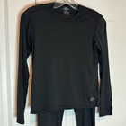 Hot Chillys Black Crew Long Sleeve Pants Base Layer Set L