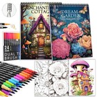 Spiral Bound Adult Coloring Book For Mindfulness   Relaxation   48 Pictures   24